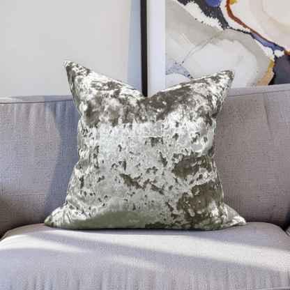 Crushed Velvet Decorative Pillow 24x24" Knife Edge Cover