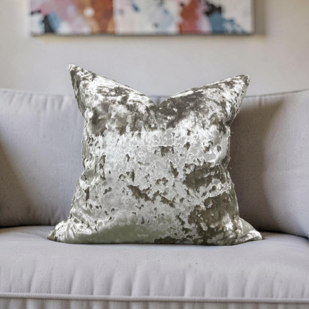 Crushed Velvet Decorative Pillow 24x24" Knife Edge Cover