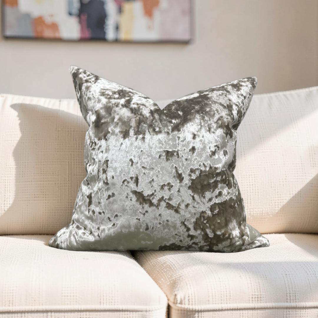 Crushed Velvet Decorative Pillow 24x24" Knife Edge Cover
