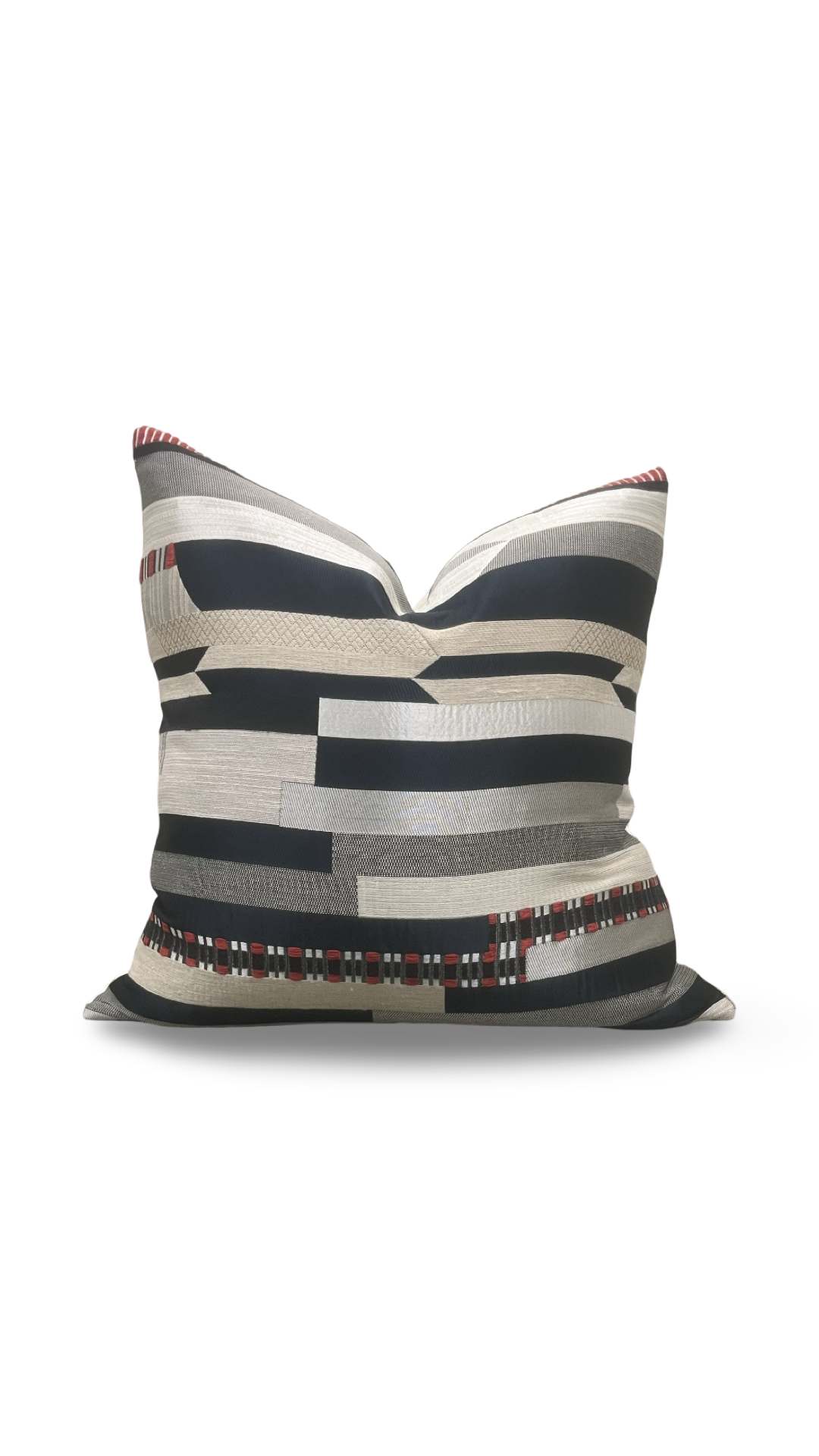 Dedar Decorative Pillow Babelia Abstract Jacquard 22x22" Knife Edge Cover