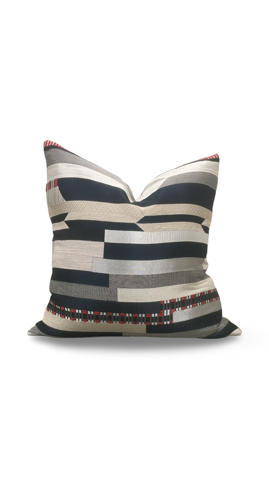 Dedar Decorative Pillow Babelia Abstract Jacquard 22x22" Knife Edge Cover