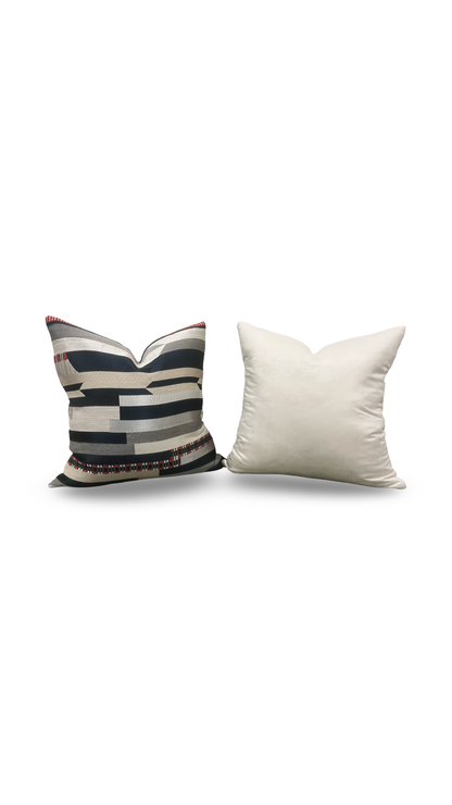 Dedar Decorative Pillow Babelia Abstract Jacquard 22x22" Knife Edge Cover