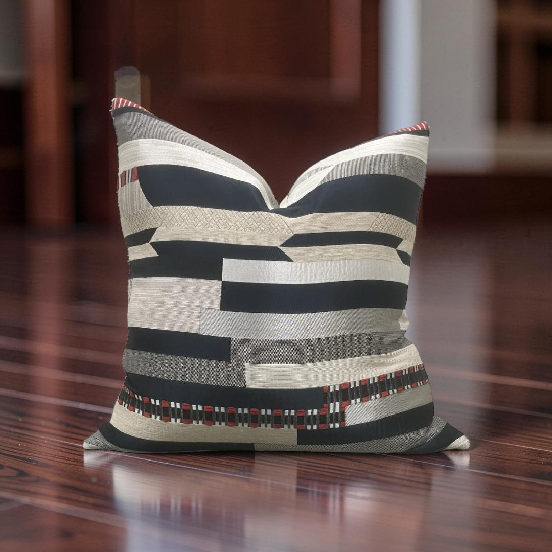 Dedar Decorative Pillow Babelia Abstract Jacquard 22x22" Knife Edge Cover