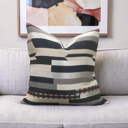 Dedar Decorative Pillow Babelia Abstract Jacquard 22x22" Knife Edge Cover