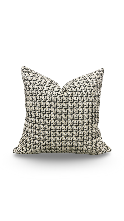 Designer Fabric Cherie Ivory 20x20" Knife Edge Decorative Throw Pillow