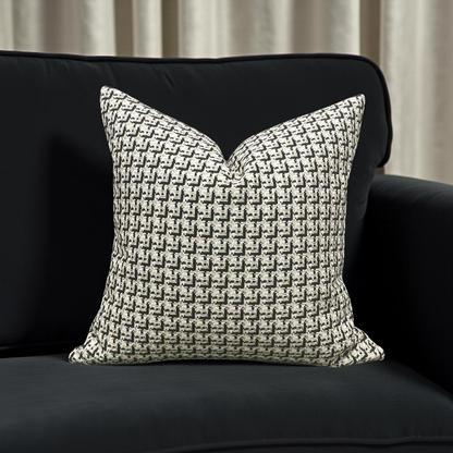 Designer Fabric Cherie Ivory 20x20" Knife Edge Decorative Throw Pillow
