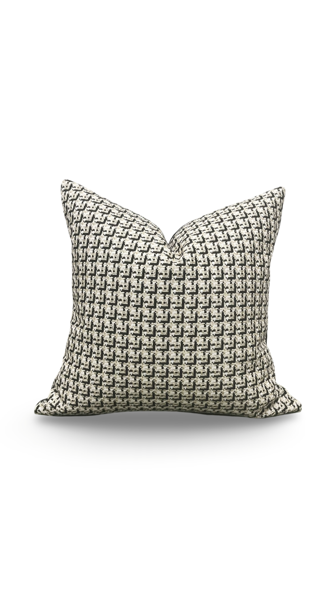 Designer Fabric Cherie Ivory 20x20" Knife Edge Decorative Throw Pillow