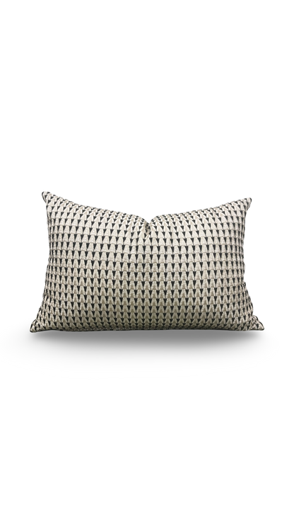 Dedar Lumbar Pillow White Cadillac 12X18" Knife Edge Cover