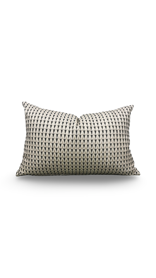 Dedar Lumbar Pillow White Cadillac 12X18" Knife Edge Cover