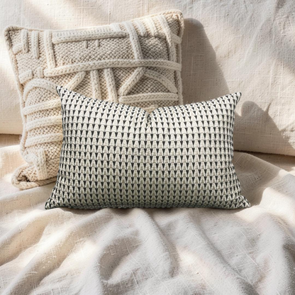 Dedar Lumbar Pillow White Cadillac 12X18" Knife Edge Cover