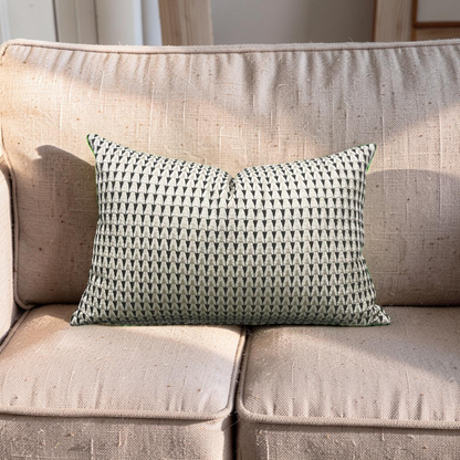 Dedar Lumbar Pillow White Cadillac 12X18" Knife Edge Cover