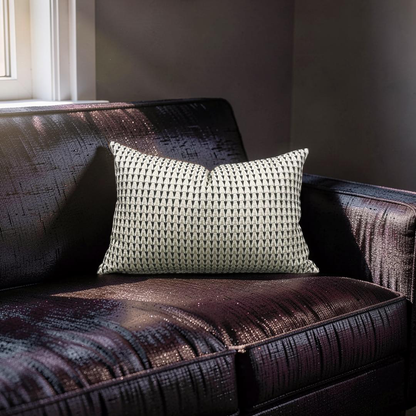 Dedar Lumbar Pillow White Cadillac 12X18" Knife Edge Cover