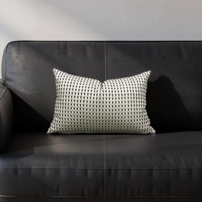 Dedar Lumbar Pillow White Cadillac 12X18" Knife Edge Cover