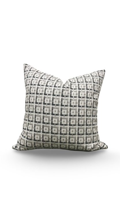 Decorative Pillow Casse Jacquard Geometric Print 22x22" Knife Edge Cover
