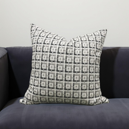 Decorative Pillow Casse Jacquard Geometric Print 22x22" Knife Edge Cover
