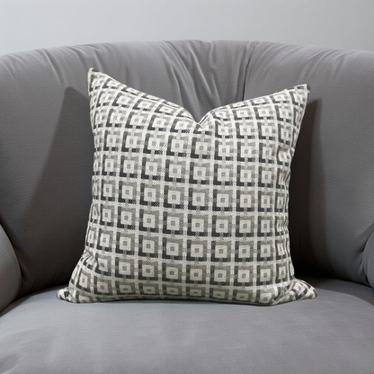 Decorative Pillow Casse Jacquard Geometric Print 22x22" Knife Edge Cover