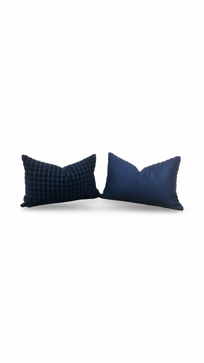 Designer Fabric Smalti Blue Grotto 12x18" Knife Edge Decorative Lumbar Pillow