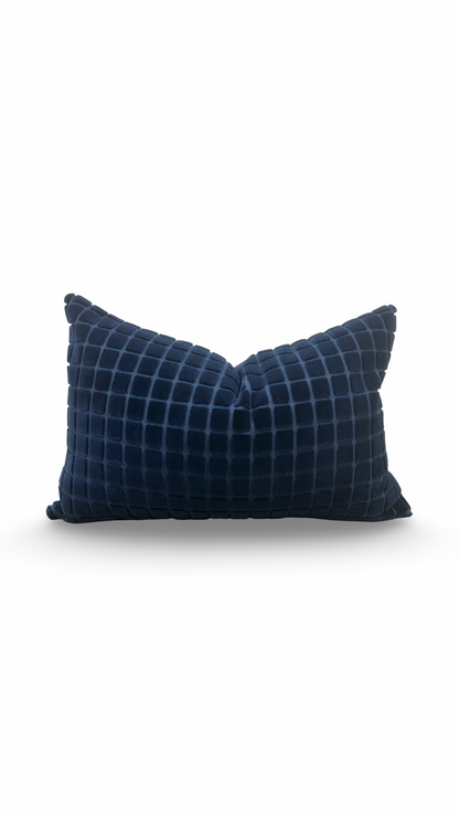Designer Fabric Smalti Blue Grotto 12x18" Knife Edge Decorative Lumbar Pillow