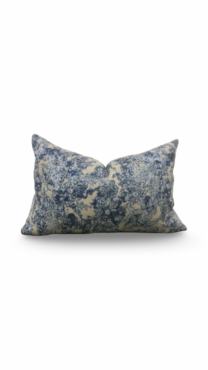 Designer Fabric Solstice Lapis Lazuli 12x18" Knife Edge Decorative Lumbar Pillow
