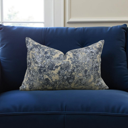 Designer Fabric Solstice Lapis Lazuli 12x18" Knife Edge Decorative Lumbar Pillow