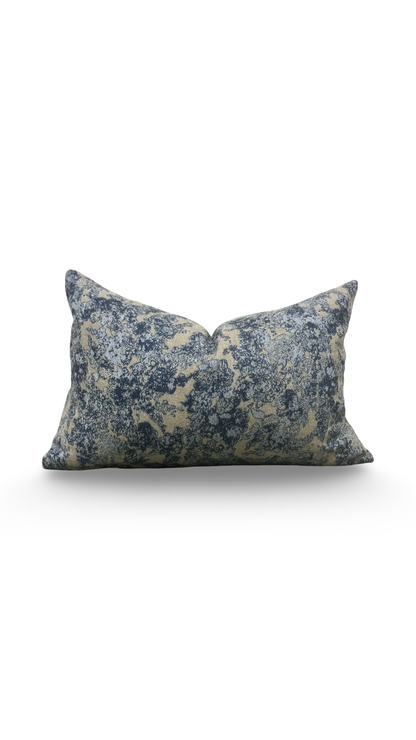 Designer Fabric Solstice Lapis Lazuli 12x18" Knife Edge Decorative Lumbar Pillow