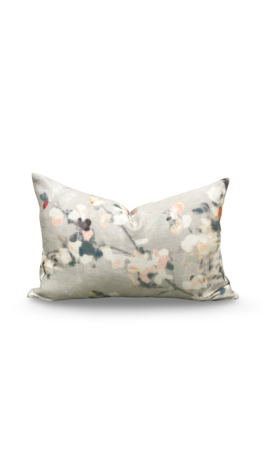 Elegant Pillow Floris Spring Rose - 12x18" Knife Edge Decorative Lumbar Pillow