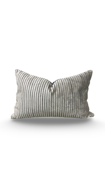 Luxury Pillow in Limbali Liquorice - 12x18" Knife Edge Lumbar Pillow