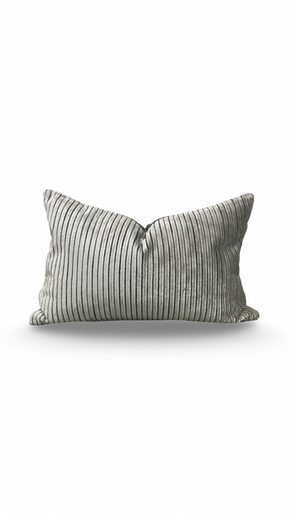 Luxury Pillow in Limbali Liquorice - 12x18" Knife Edge Lumbar Pillow