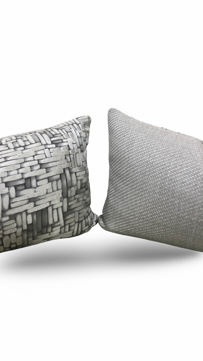 Designer Fabric Eduardo Mercury 12x18" Knife Edge Decorative Lumbar Pillow