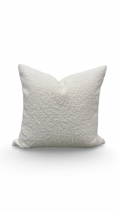 Elegant Pillow - Designers Guild Cormo Chalk 22x22" Knife Edge Decorative Throw Pillow