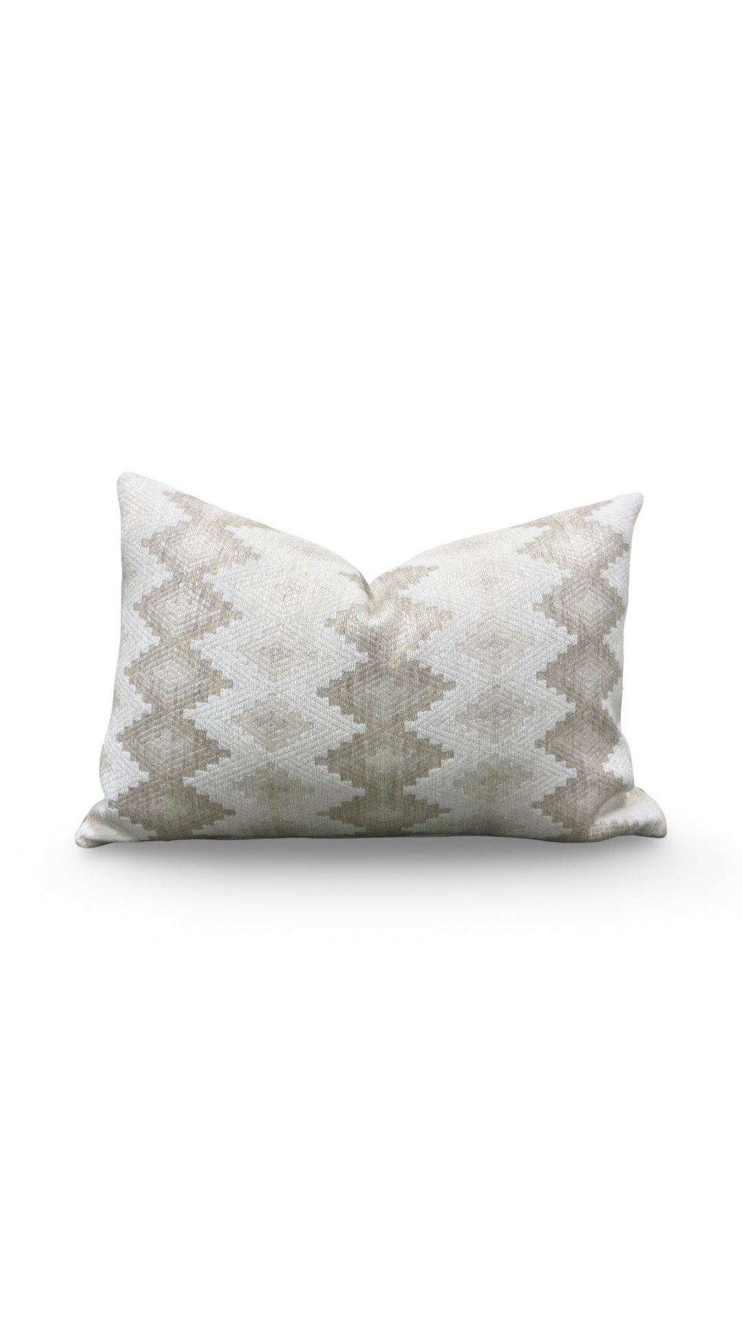 Designers Guild Lumbar Pillow Perzina Chalk 12x18" Knife Edge Cover