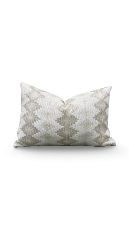 Designers Guild Lumbar Pillow Perzina Chalk 12x18" Knife Edge Cover