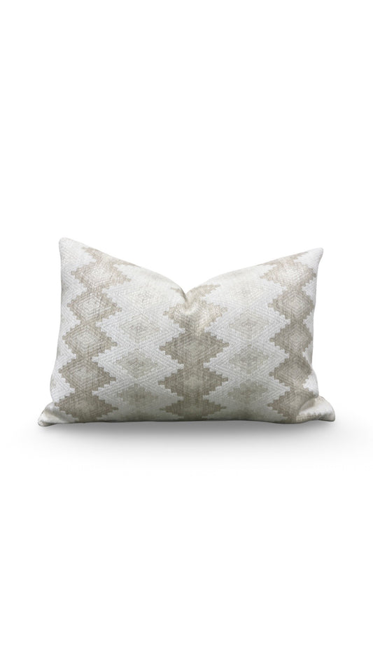 Designers Guild Lumbar Pillow Perzina Chalk 12x18" Knife Edge Cover