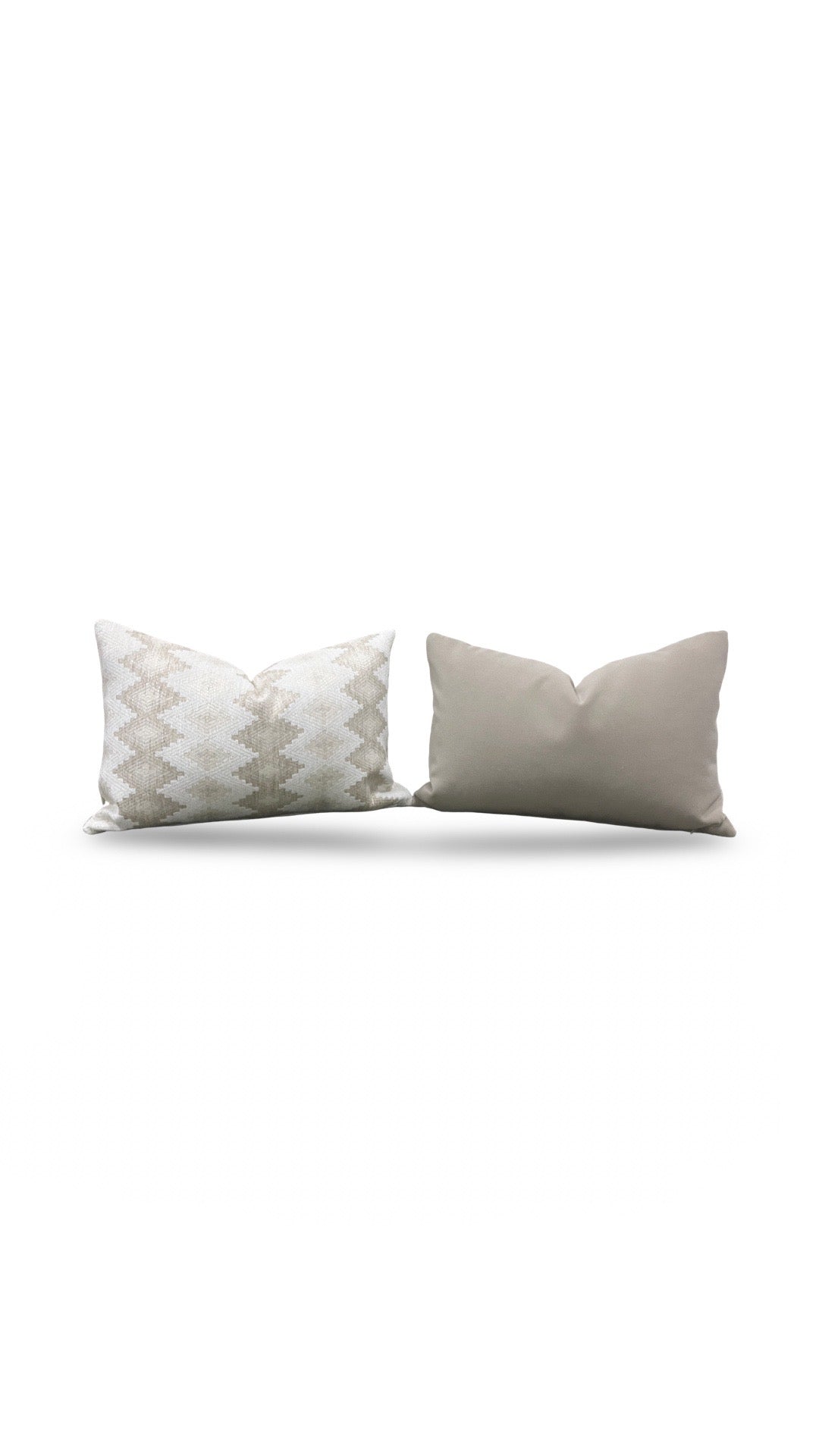 Designers Guild Lumbar Pillow Perzina Chalk 12x18" Knife Edge Cover