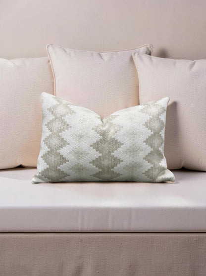 Designers Guild Lumbar Pillow Perzina Chalk 12x18" Knife Edge Cover