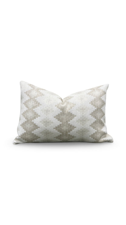 Designers Guild Lumbar Pillow Perzina Chalk 12x18" Knife Edge Cover