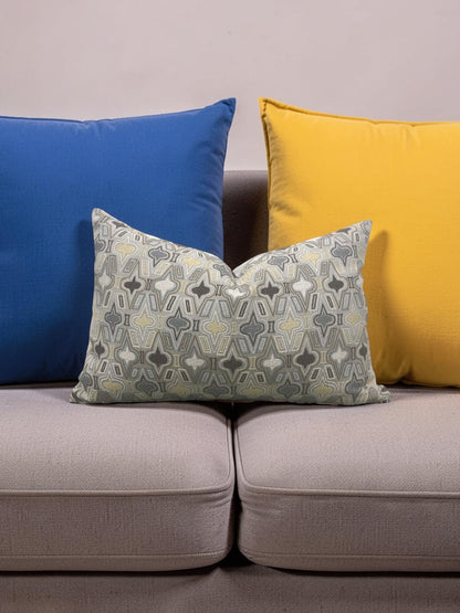 Donghia Casino Royale Lumbar Pillow Pewter 12x18" Knife Edge Cover