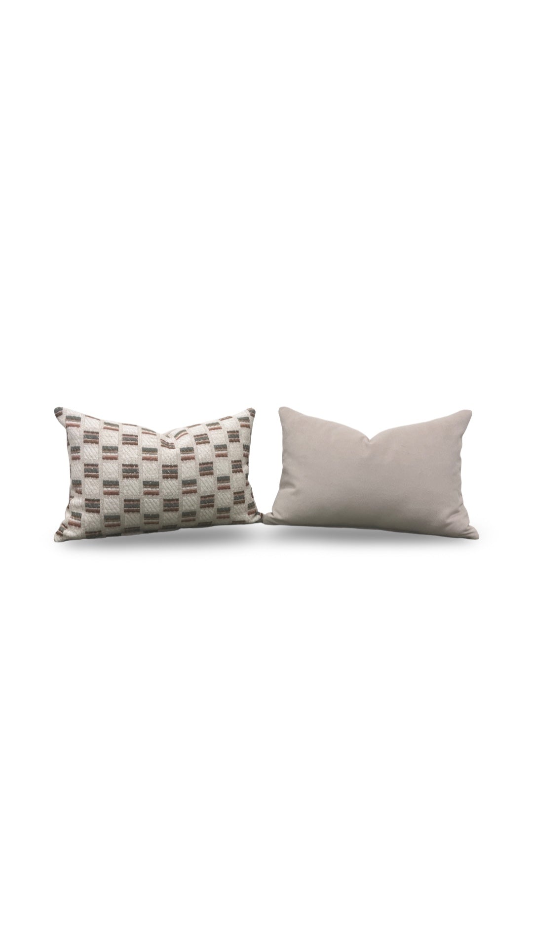 Maxwell Fabric Lumbar Pillow Etta Rose 12x18" Knife Edge Cover