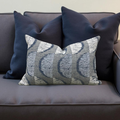 Lumbar Pillow Half Moon Helio 12x18" Knife Edge Cover