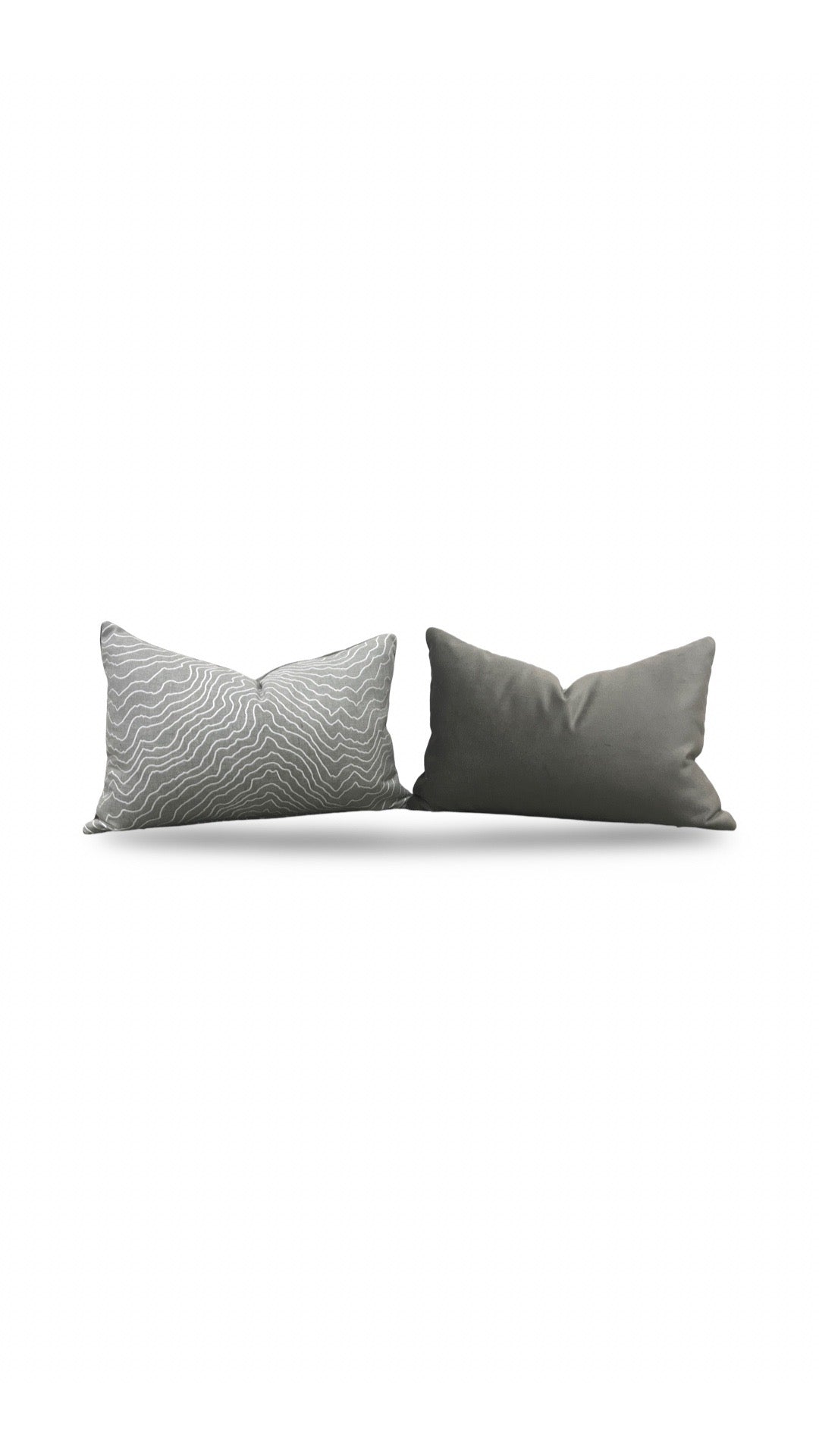 Lumbar Pillow Ecliptic Ash 12x18" Knife Edge Cover