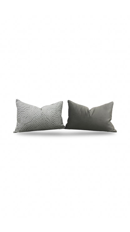 Lumbar Pillow Ecliptic Ash 12x18" Knife Edge Cover