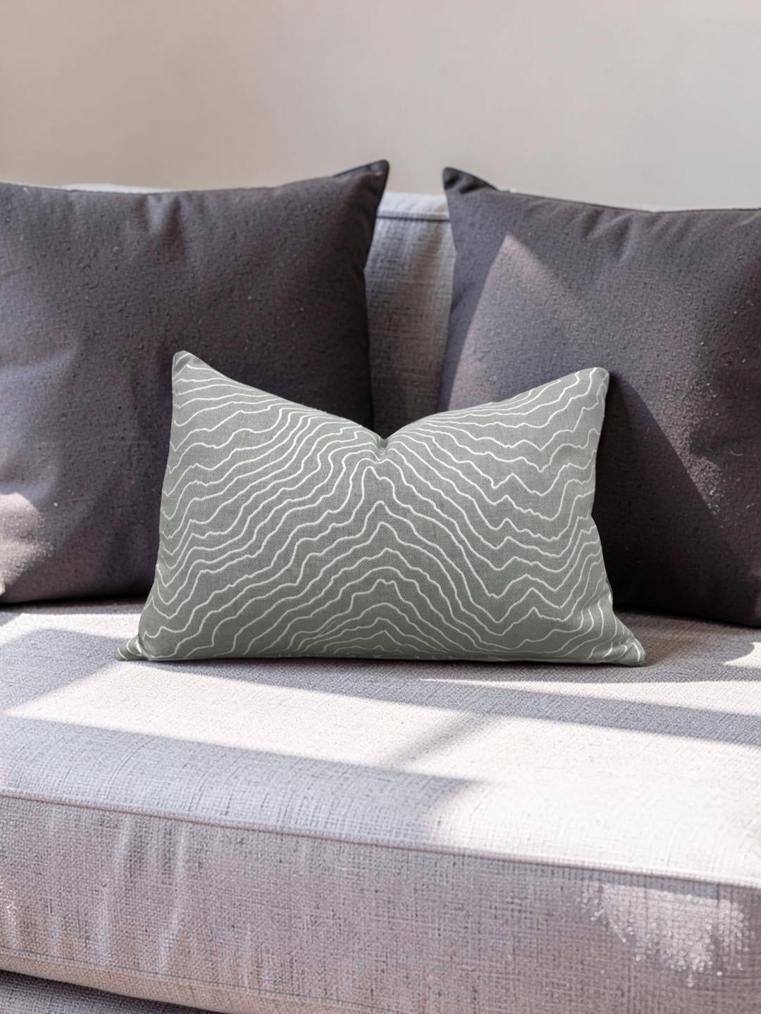 Lumbar Pillow Ecliptic Ash 12x18" Knife Edge Cover