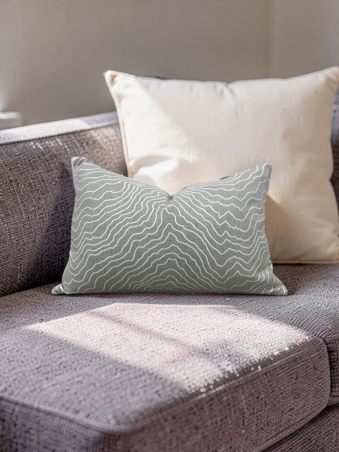Lumbar Pillow Ecliptic Ash 12x18" Knife Edge Cover