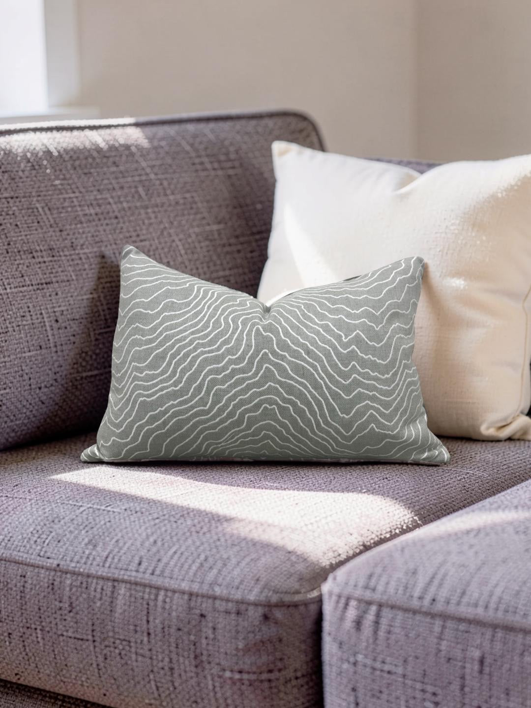 Lumbar Pillow Ecliptic Ash 12x18" Knife Edge Cover