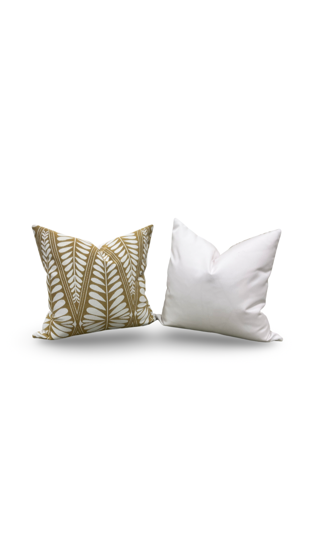 Designer Fabric Moi Marche Out Gold 18x18" Knife Edge Decorative Throw Pillow
