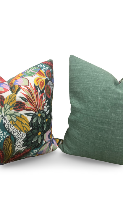 Unicorn Pillow Neutrino Multi 20x20" Knife Edge Decorative Throw Pillow