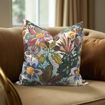 Unicorn Pillow Neutrino Multi 20x20" Knife Edge Decorative Throw Pillow