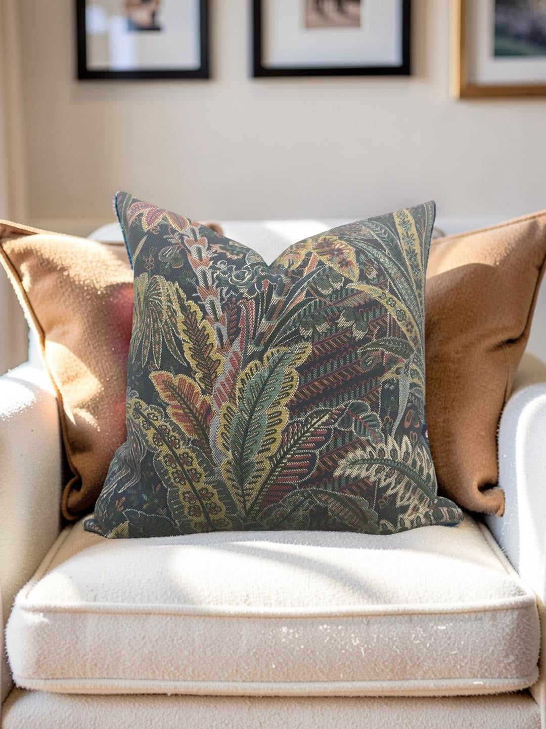 Decorative Pillow Persian Voyage Lichen 16x16" Knife Edge Cover