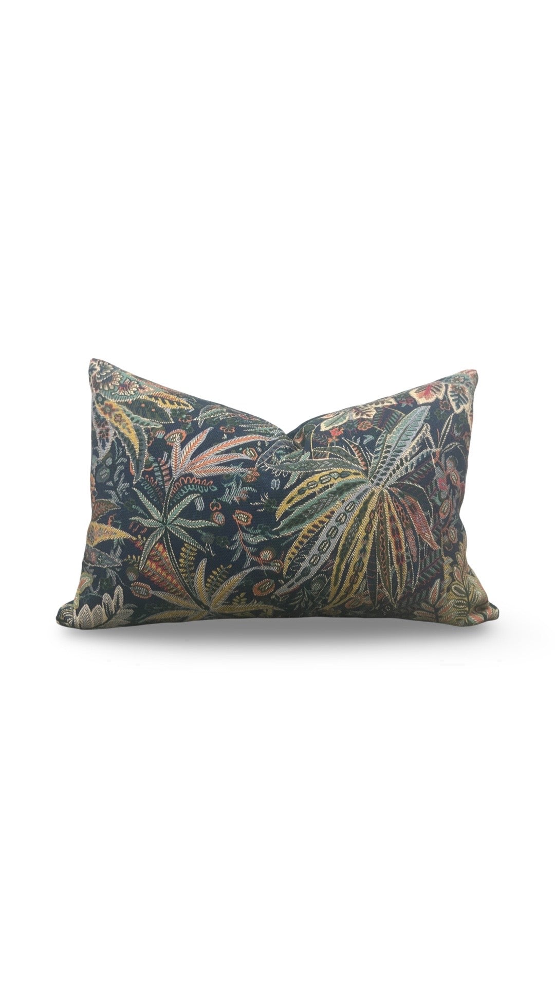 Lumbar Pillow Persian Voyage Lichen 12x18" Knife Edge Cover