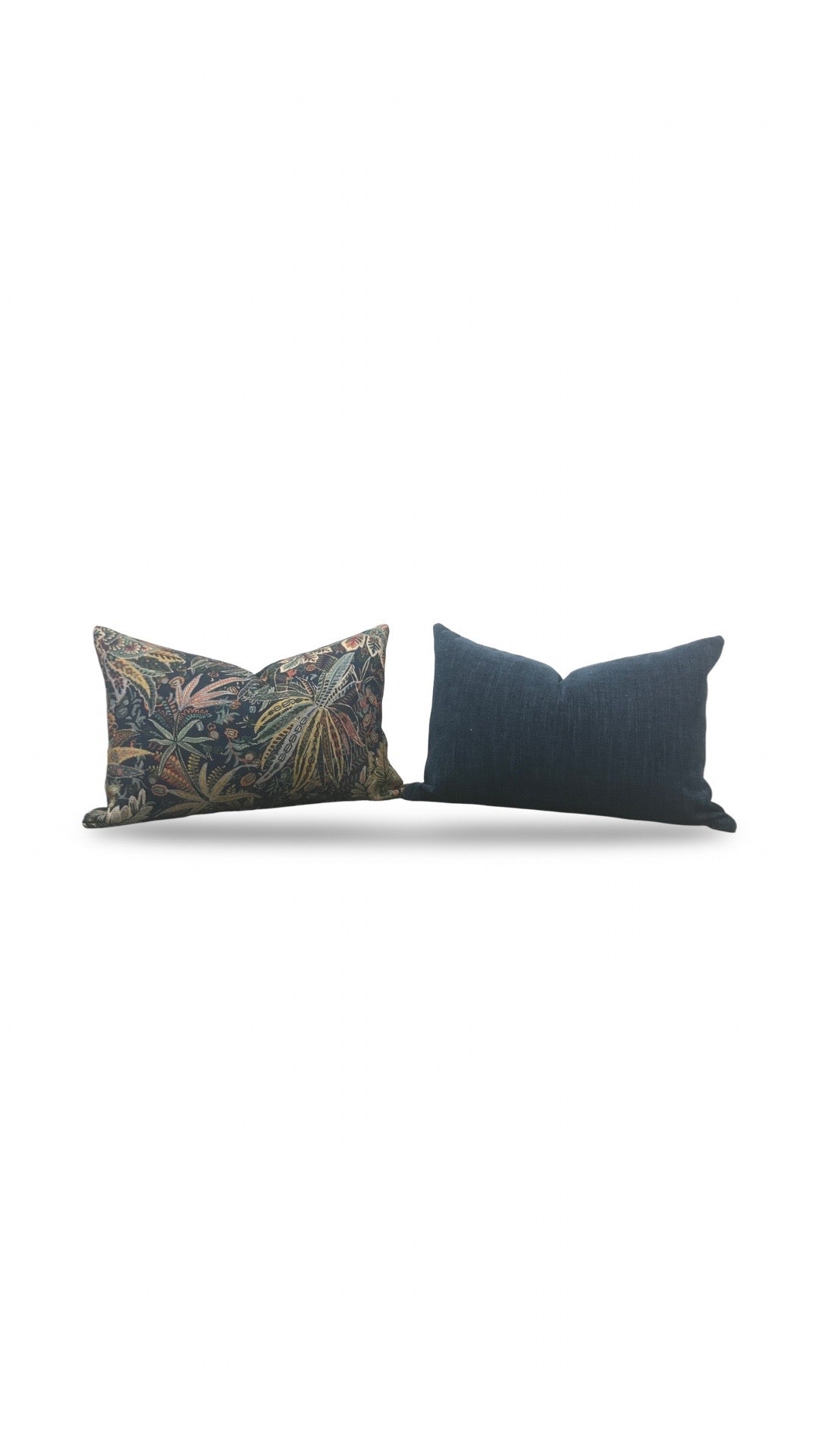 Lumbar Pillow Persian Voyage Lichen 12x18" Knife Edge Cover